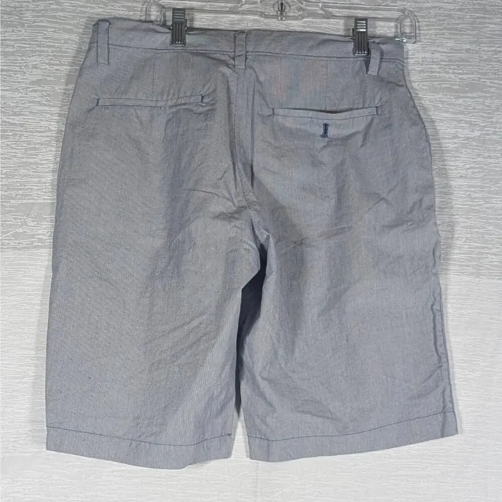 Banana Republic Emerson Chino Shorts Size 31 Blue Seer Sucker Preppy